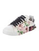 Dolce & Gabbana Leather Floral Print Sneakers