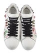 Dolce & Gabbana Leather Floral Print Sneakers