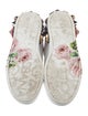 Dolce & Gabbana Leather Floral Print Sneakers