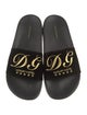 Dolce & Gabbana Velvet Printed Slides