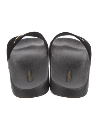 Dolce & Gabbana Velvet Printed Slides