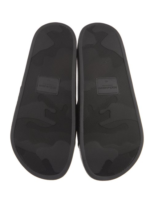Dolce & Gabbana Velvet Printed Slides