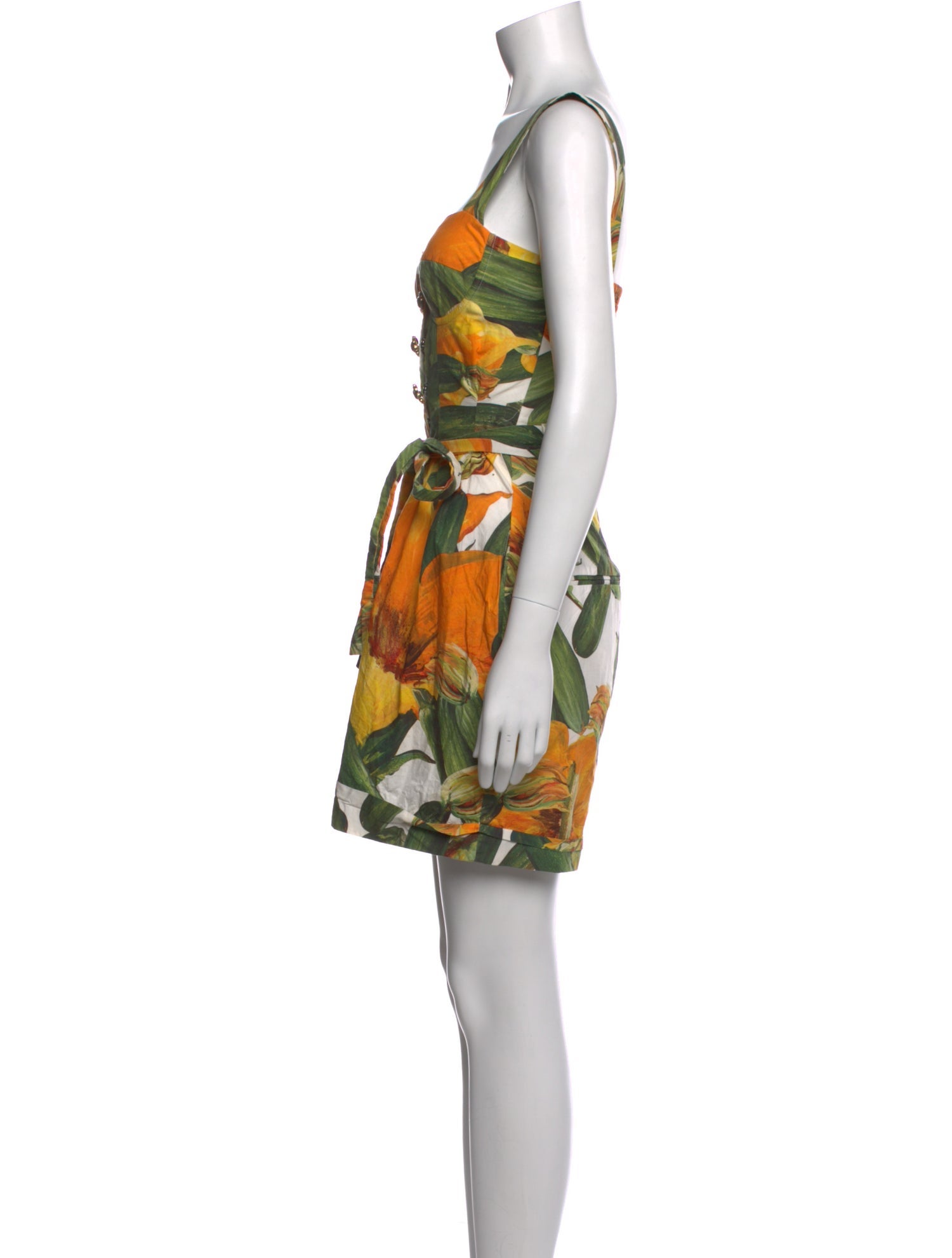 Dolce & Gabbana Printed V-Neck Romper