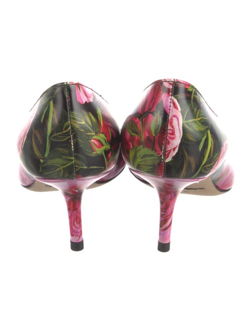 Dolce & Gabbana Leather Floral Print Pumps