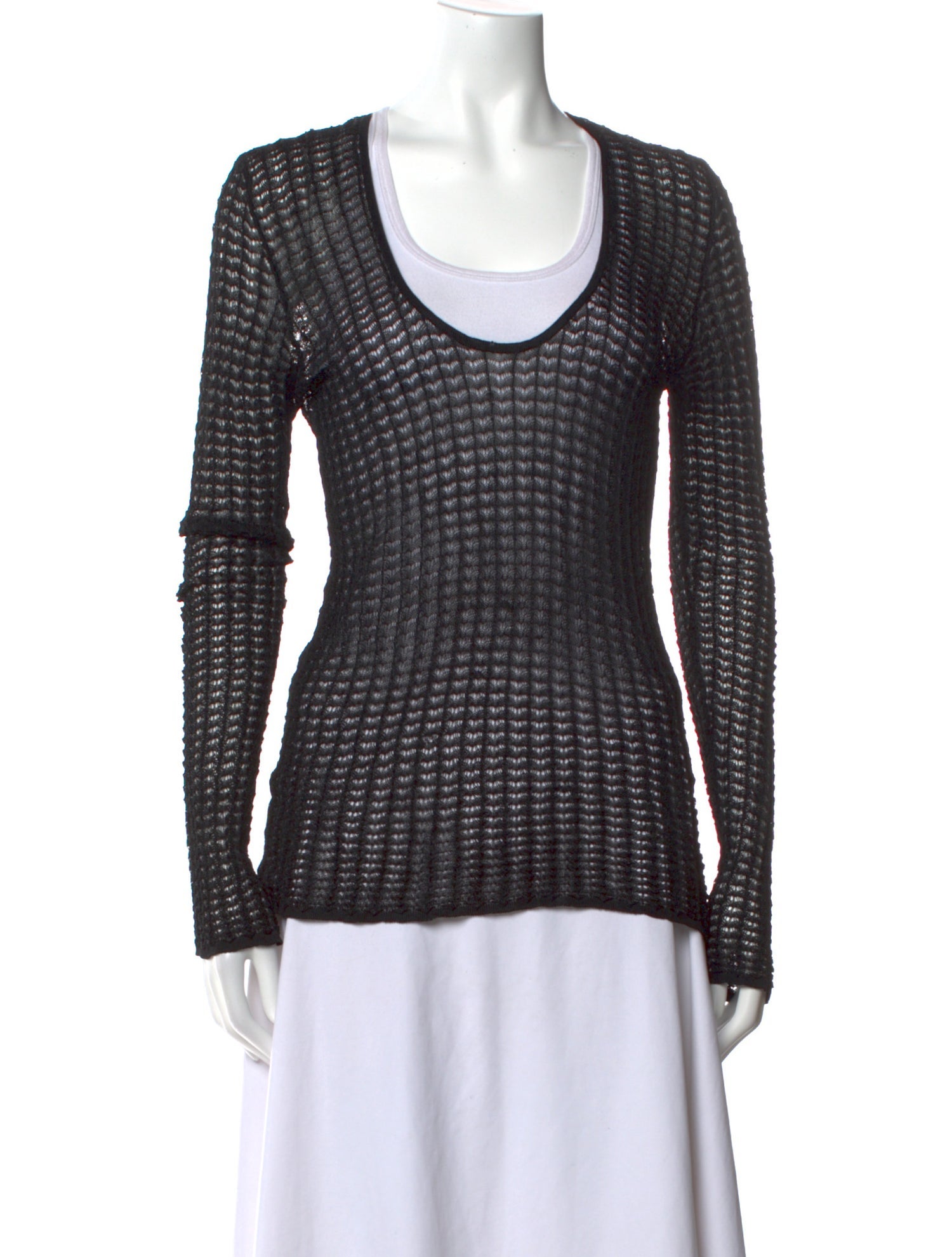 Dolce & Gabbana Lace Scoop Neck Sweater