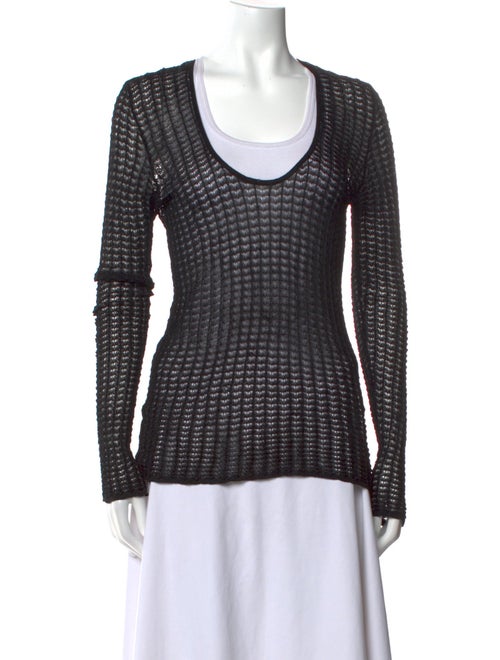 Dolce & Gabbana Lace Scoop Neck Sweater