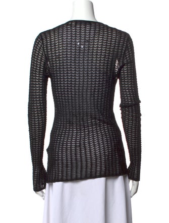 Dolce & Gabbana Lace Scoop Neck Sweater