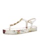 Dolce & Gabbana PVC Floral Print T-Strap Sandals