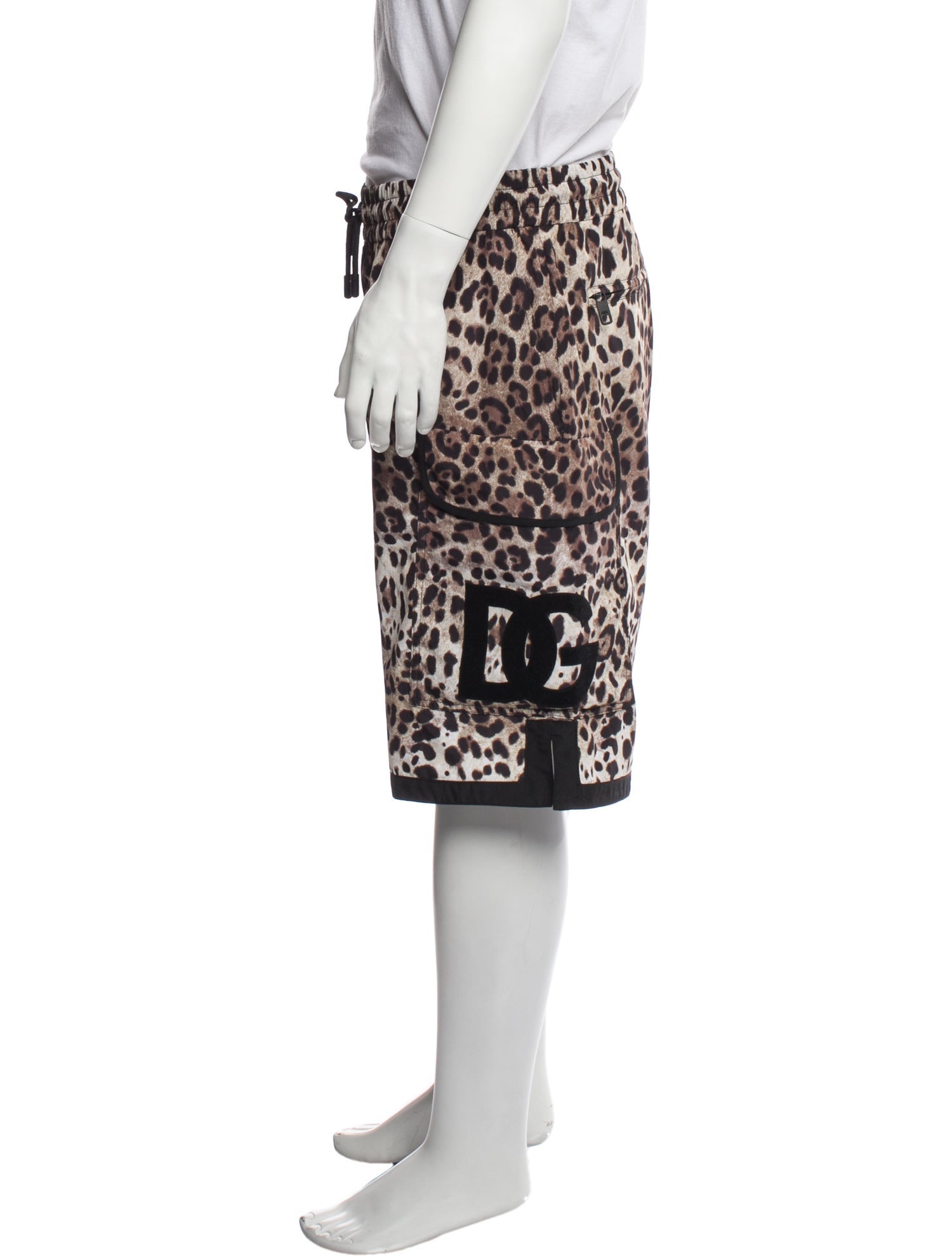 Dolce & Gabbana Animal Print Jogger Shorts w/ Tags