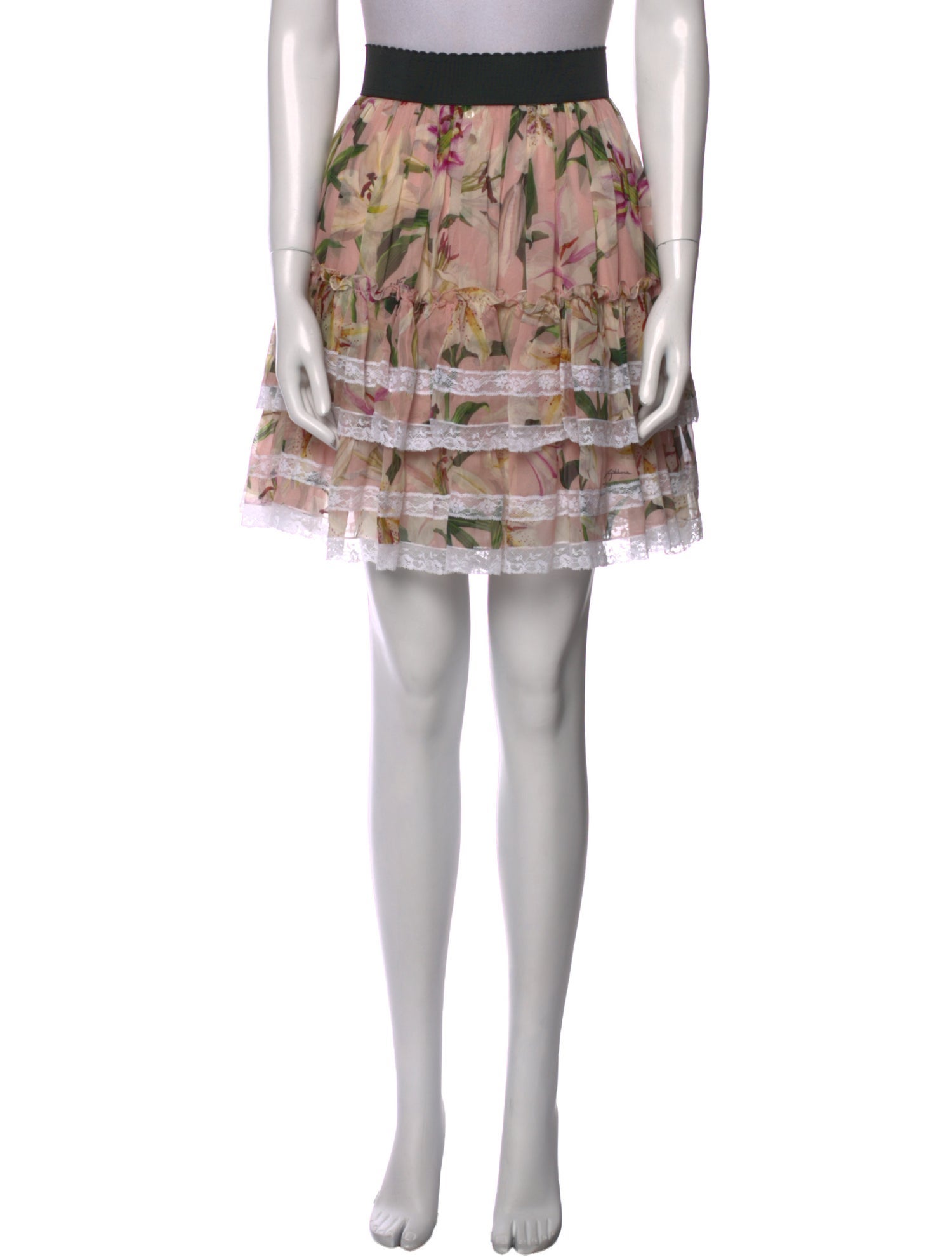 Dolce & Gabbana Silk Knee-Length Skirt