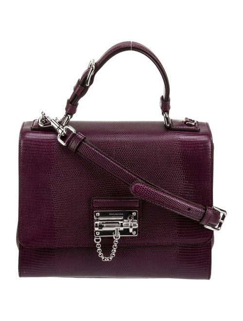 Dolce & Gabbana Embossed Leather Top Handle Bag