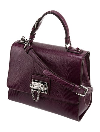 Dolce & Gabbana Embossed Leather Top Handle Bag