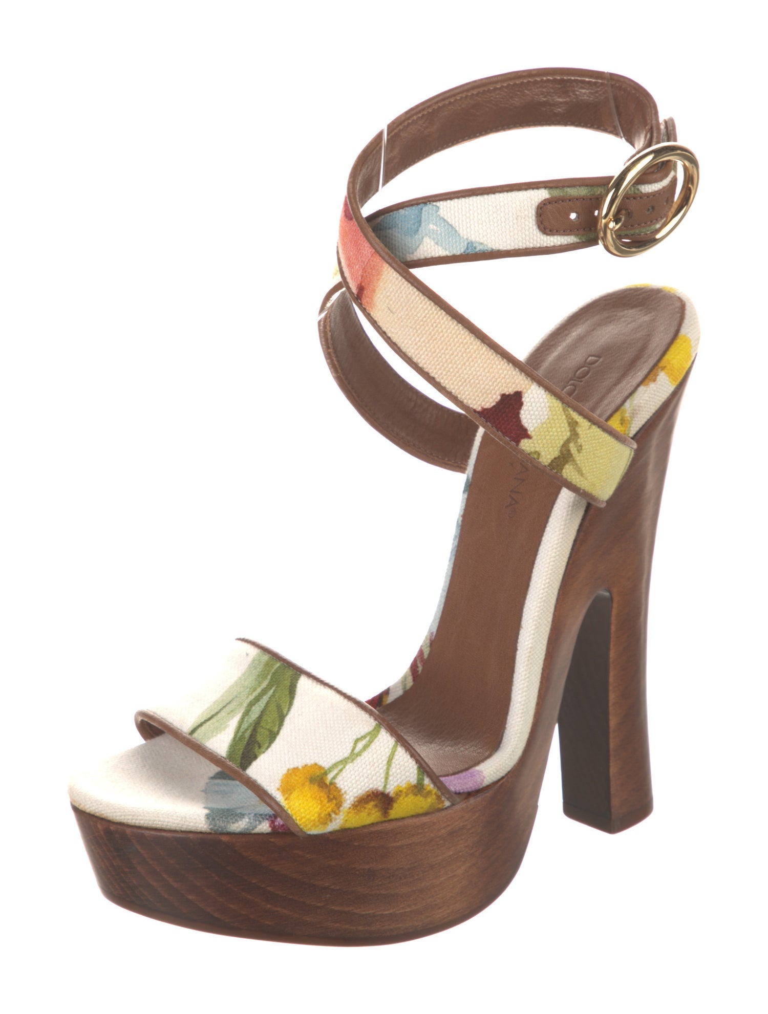 Dolce & Gabbana Canvas Floral Print Sandals