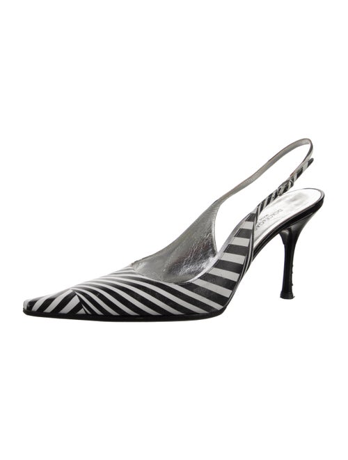 Dolce & Gabbana Leather Printed Slingback Pumps