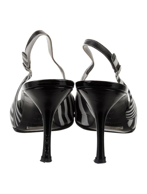 Dolce & Gabbana Leather Printed Slingback Pumps
