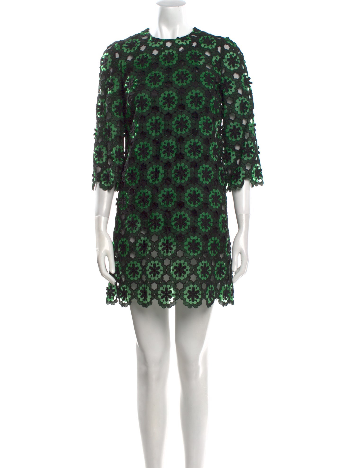 Dolce & Gabbana Lace Pattern Mini Dress