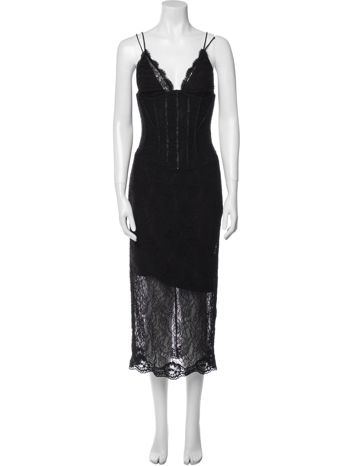 Dolce & Gabbana V-Neck Long Dress w/ Tags