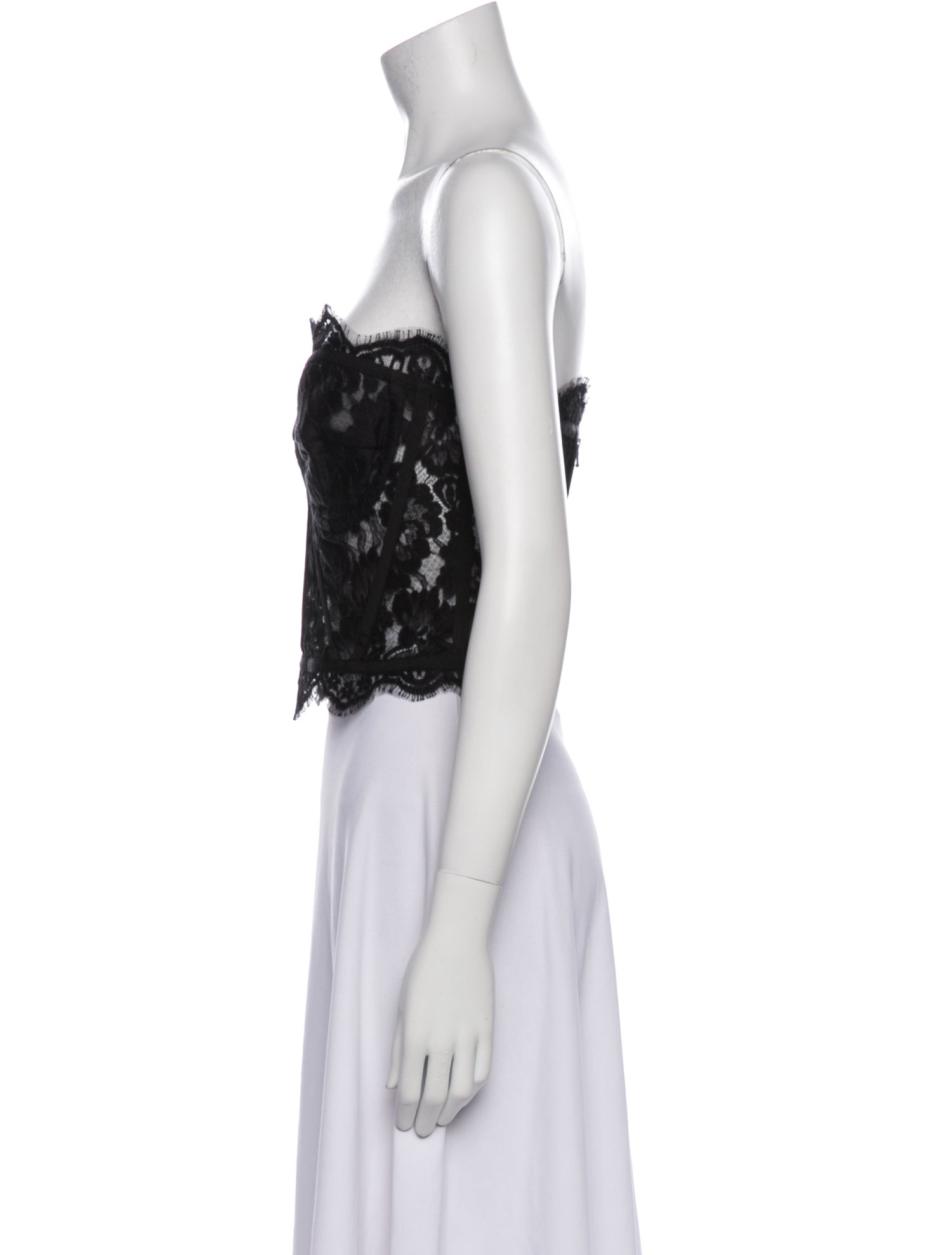 Dolce & Gabbana Lace Lace Pattern Crop Top