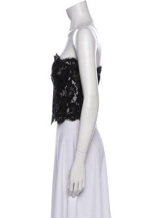 Dolce & Gabbana Lace Lace Pattern Crop Top