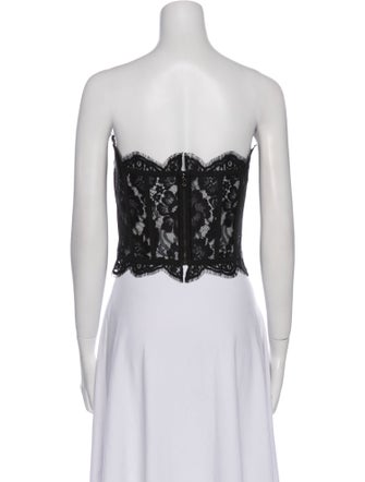 Dolce & Gabbana Lace Lace Pattern Crop Top