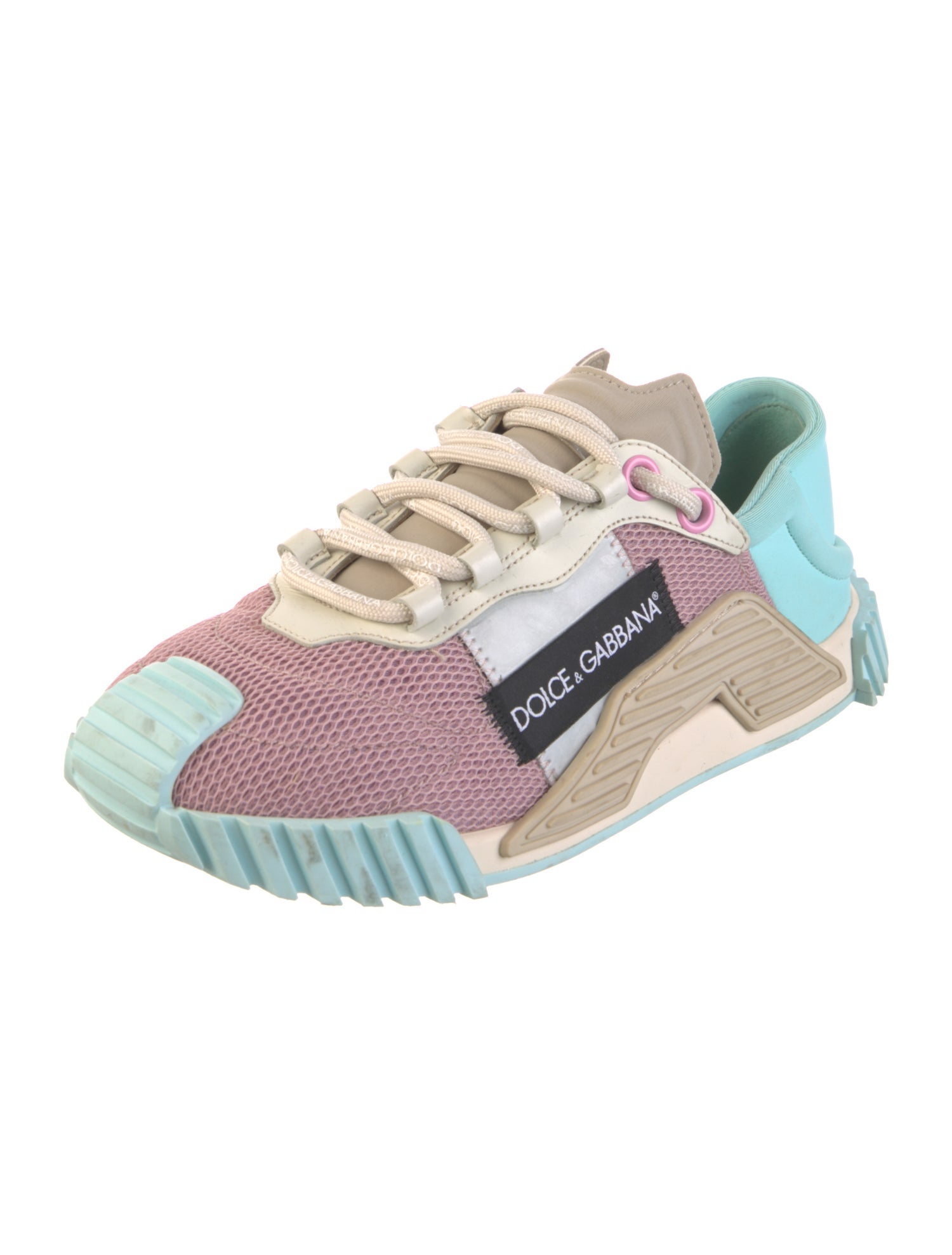 Dolce & Gabbana Mesh Patterned Athletic Sneakers