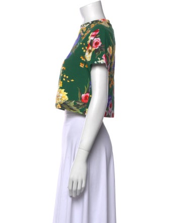 Dolce & Gabbana Girls' Floral Print Crew Neck T-Shirt