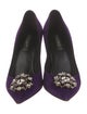 Dolce & Gabbana Suede Crystal Embellishments Pumps