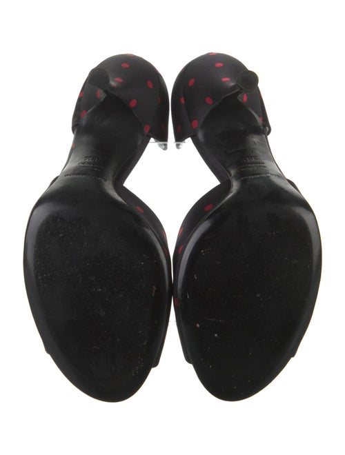 Dolce & Gabbana Satin Polka Dot Print Sandals
