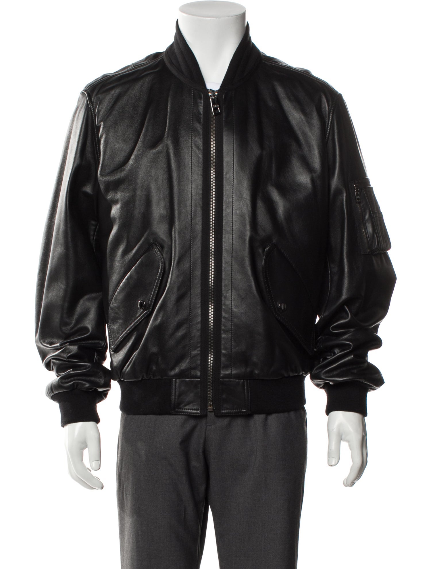 Dolce & Gabbana Lamb Leather Bomber Jacket w/ Tags