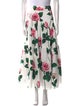D&G Floral Print Midi Length Skirt