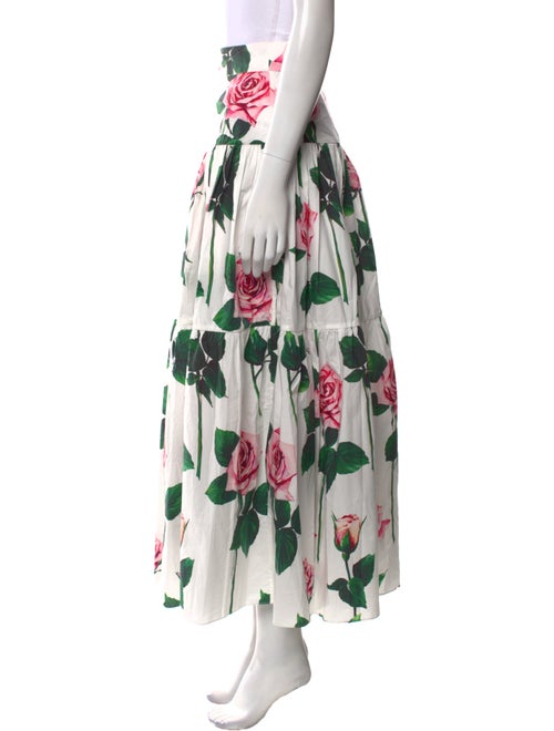 D&G Floral Print Midi Length Skirt