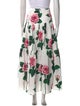 D&G Floral Print Midi Length Skirt