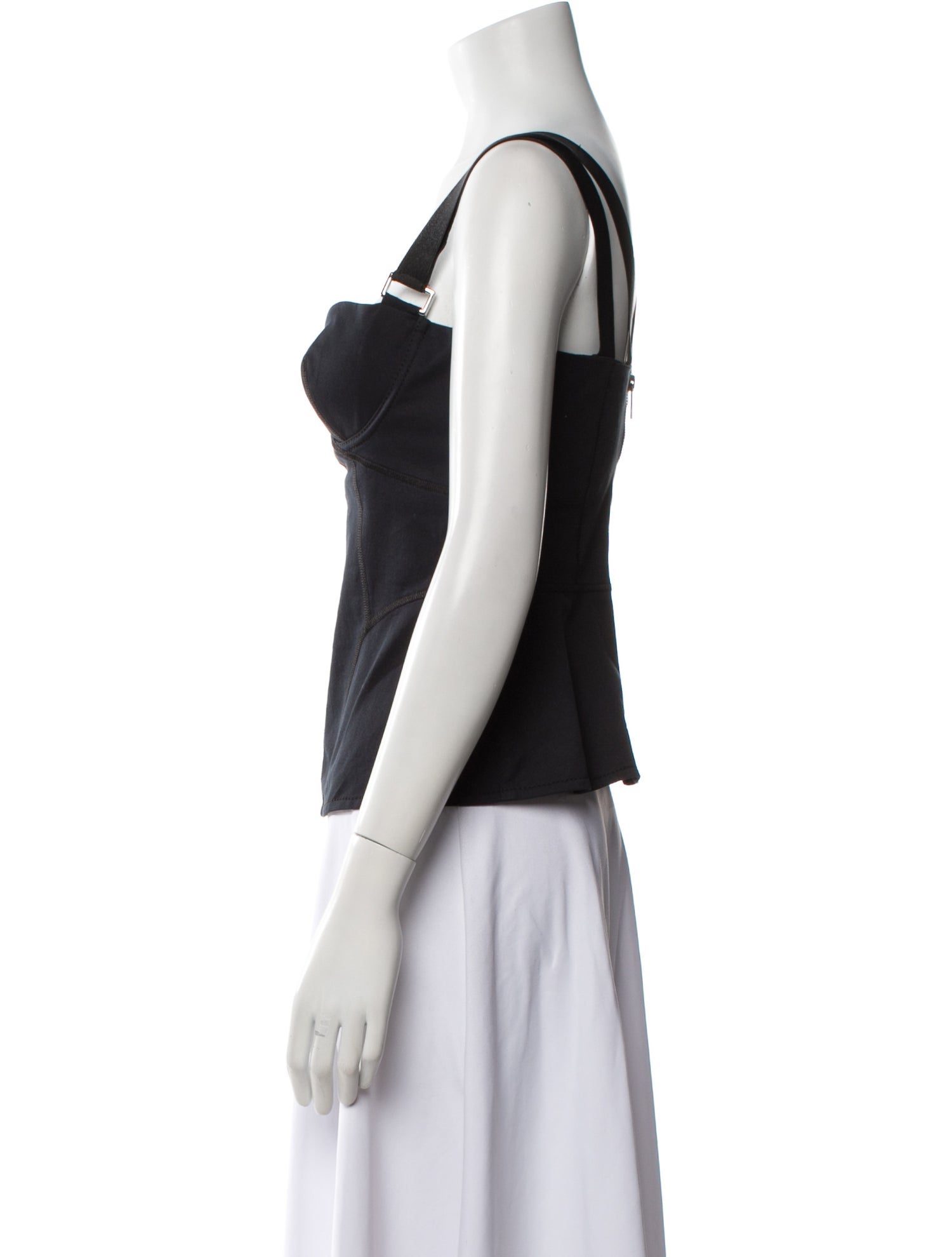 Dolce & Gabbana Square Neckline Sleeveless Crop Top