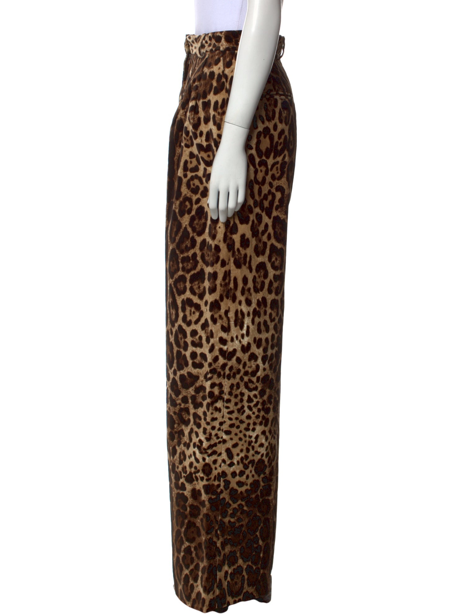 Dolce & Gabbana Animal Print Wide Leg Pants w/ Tags
