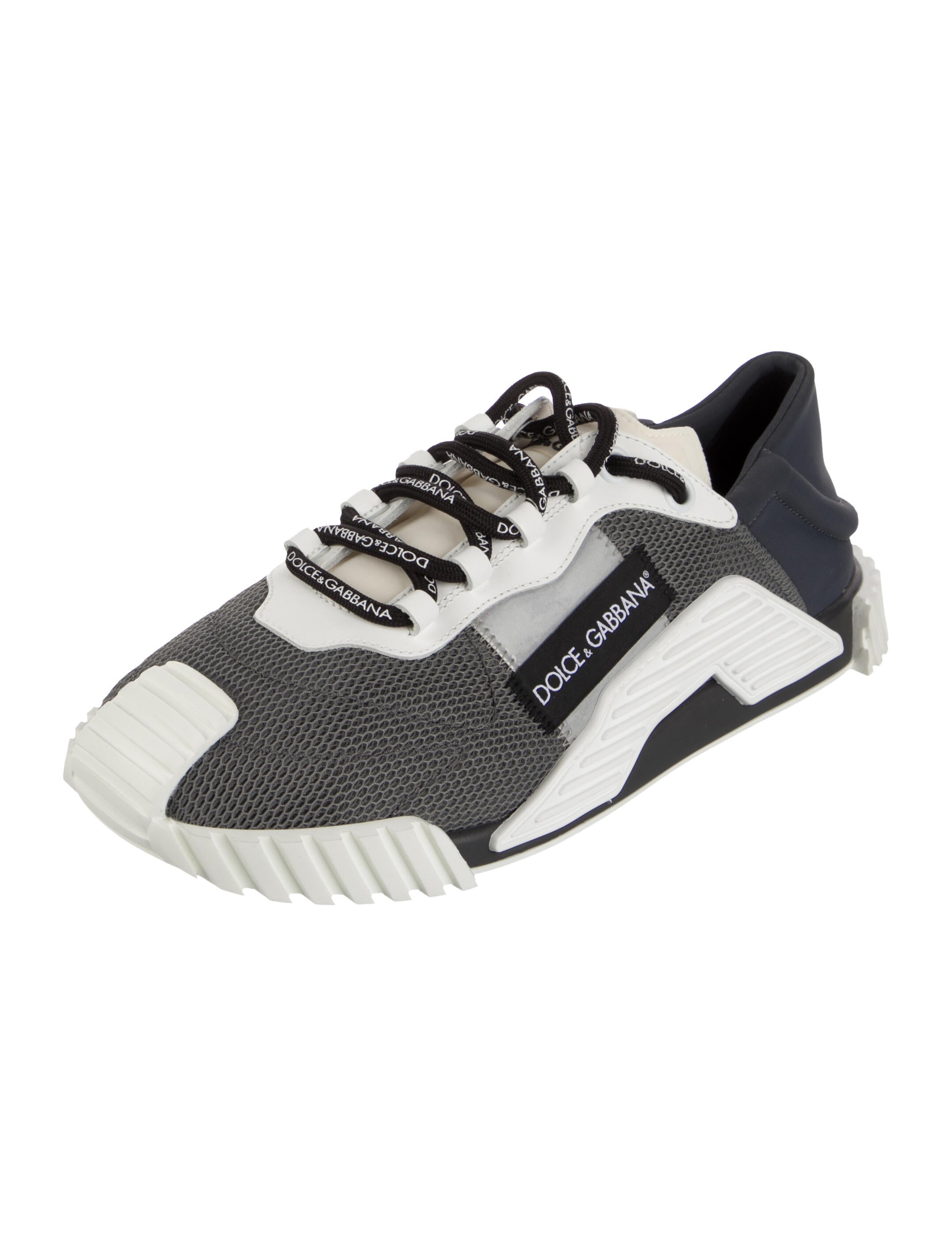 Dolce & Gabbana Mesh Colorblock Pattern Sneakers