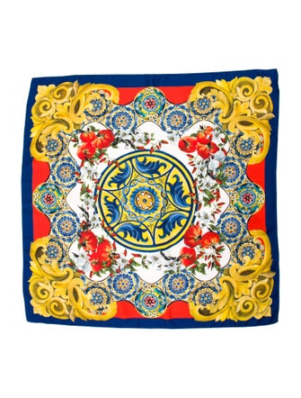 Dolce & Gabbana Silk Printed Scarf