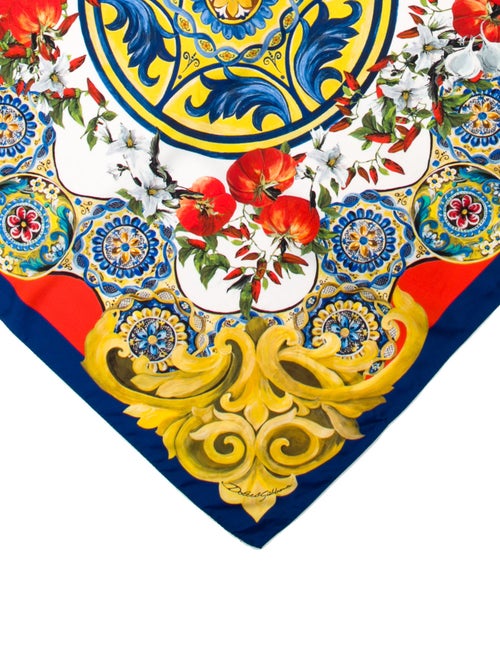 Dolce & Gabbana Silk Printed Scarf