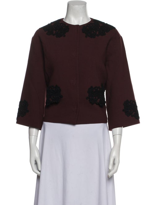 Dolce & Gabbana Wool Floral Print Evening Jacket