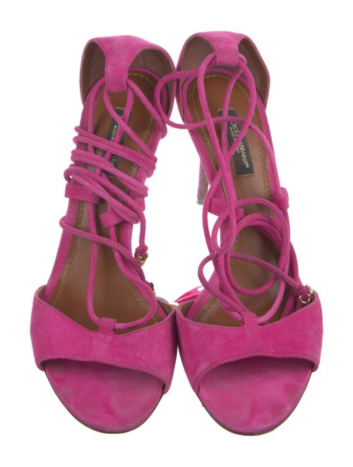 Dolce & Gabbana Suede Tassel Accents Sandals