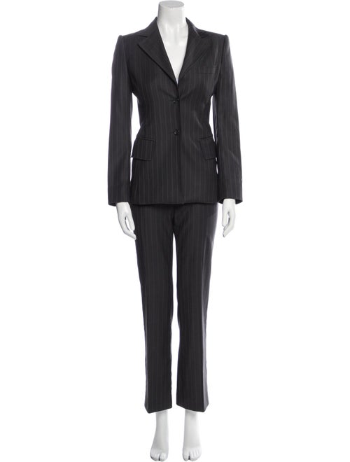 Dolce & Gabbana Virgin Wool Striped Pantsuit