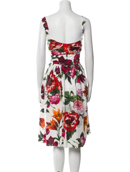 Dolce & Gabbana Floral Print Midi Length Dress