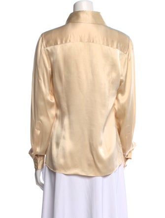 Dolce & Gabbana Silk Long Sleeve Button-Up Top
