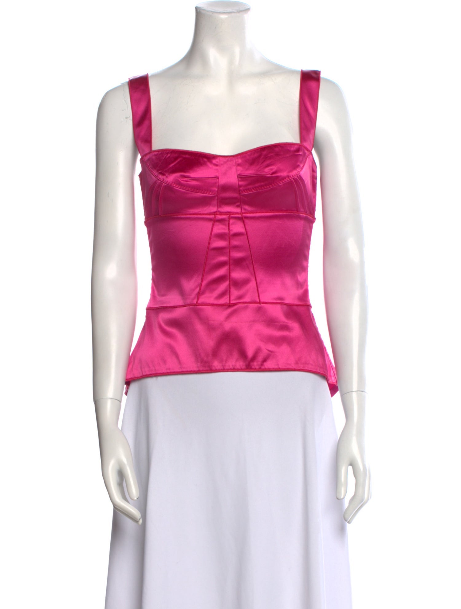 Dolce & Gabbana Silk Square Neckline Top