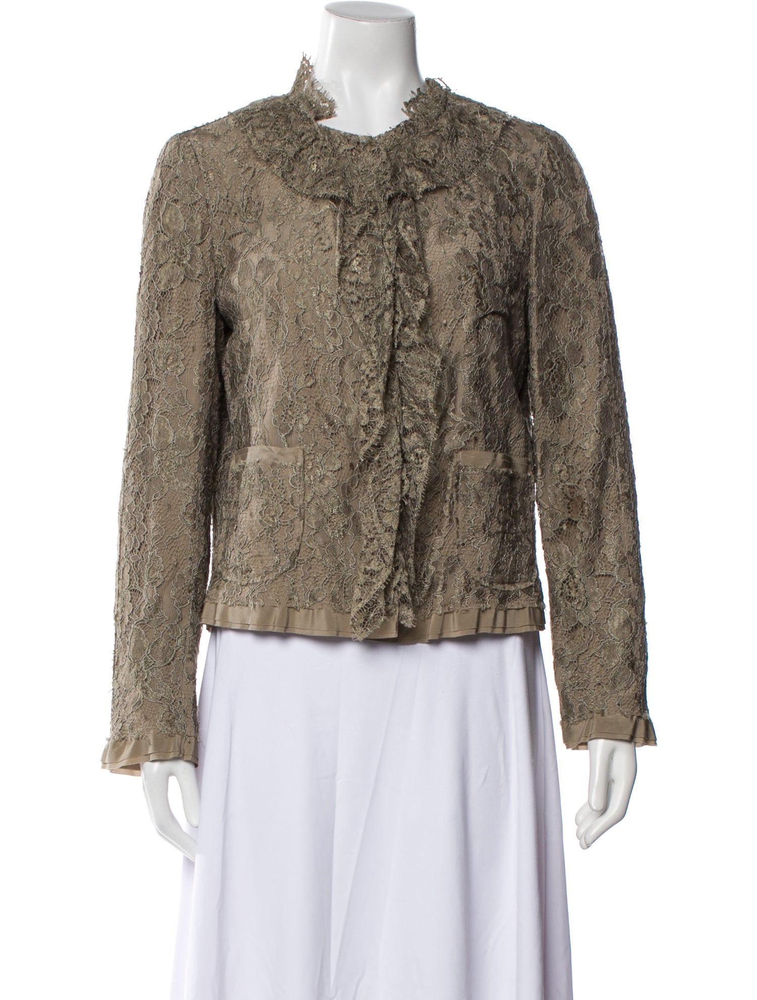Dolce & Gabbana Lace Tweed Pattern Evening Jacket