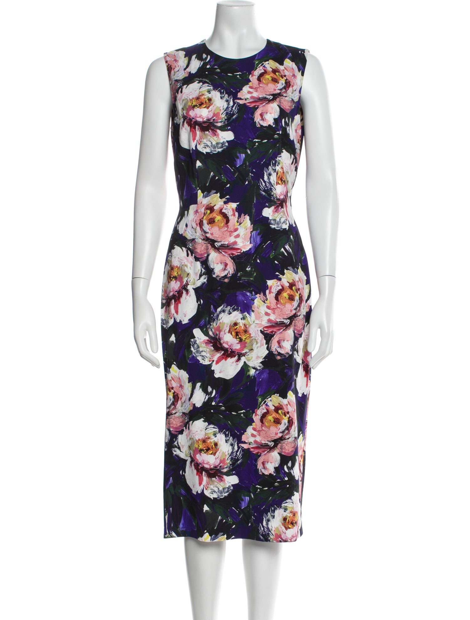 Dolce & Gabbana Floral Print Midi Length Dress