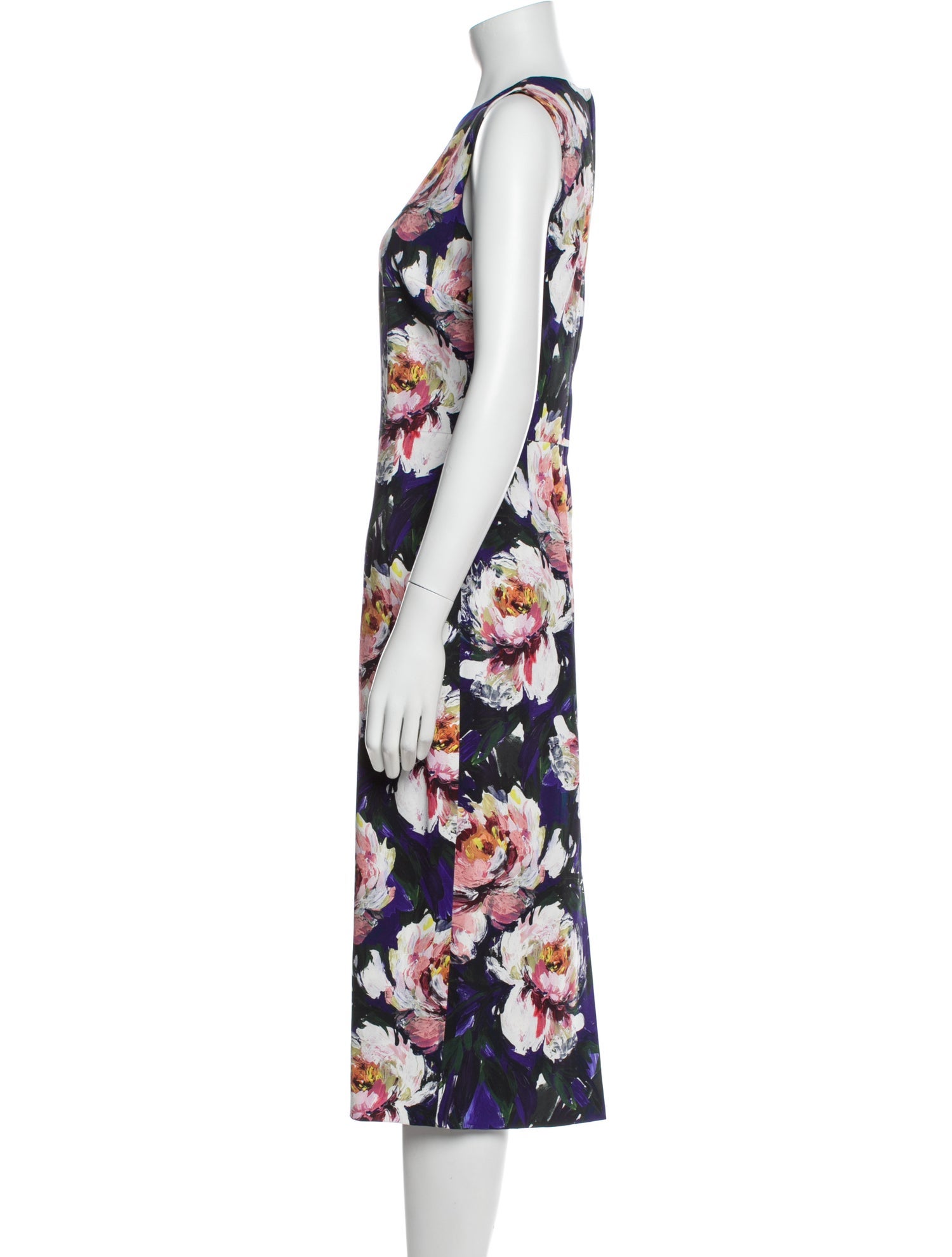 Dolce & Gabbana Floral Print Midi Length Dress