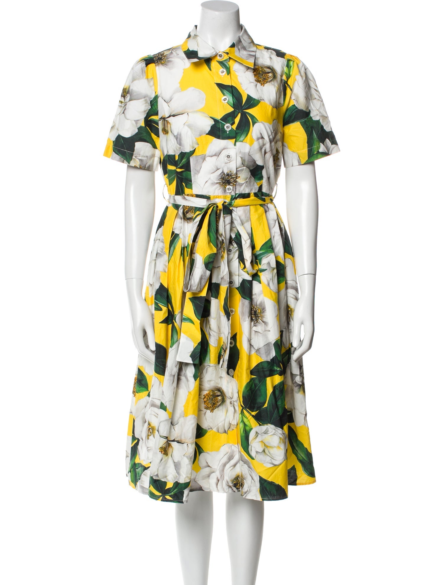 Dolce & Gabbana Floral Print Midi Length Dress