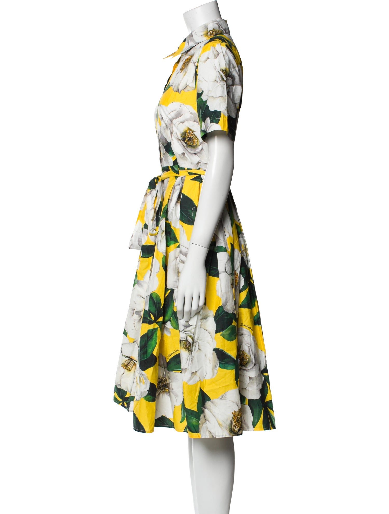 Dolce & Gabbana Floral Print Midi Length Dress