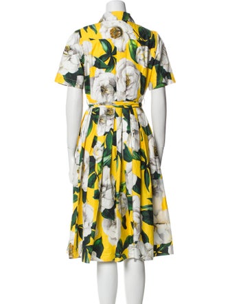 Dolce & Gabbana Floral Print Midi Length Dress