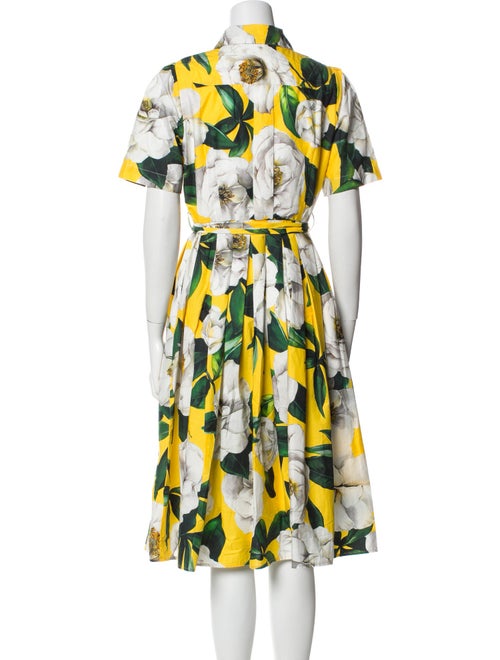 Dolce & Gabbana Floral Print Midi Length Dress